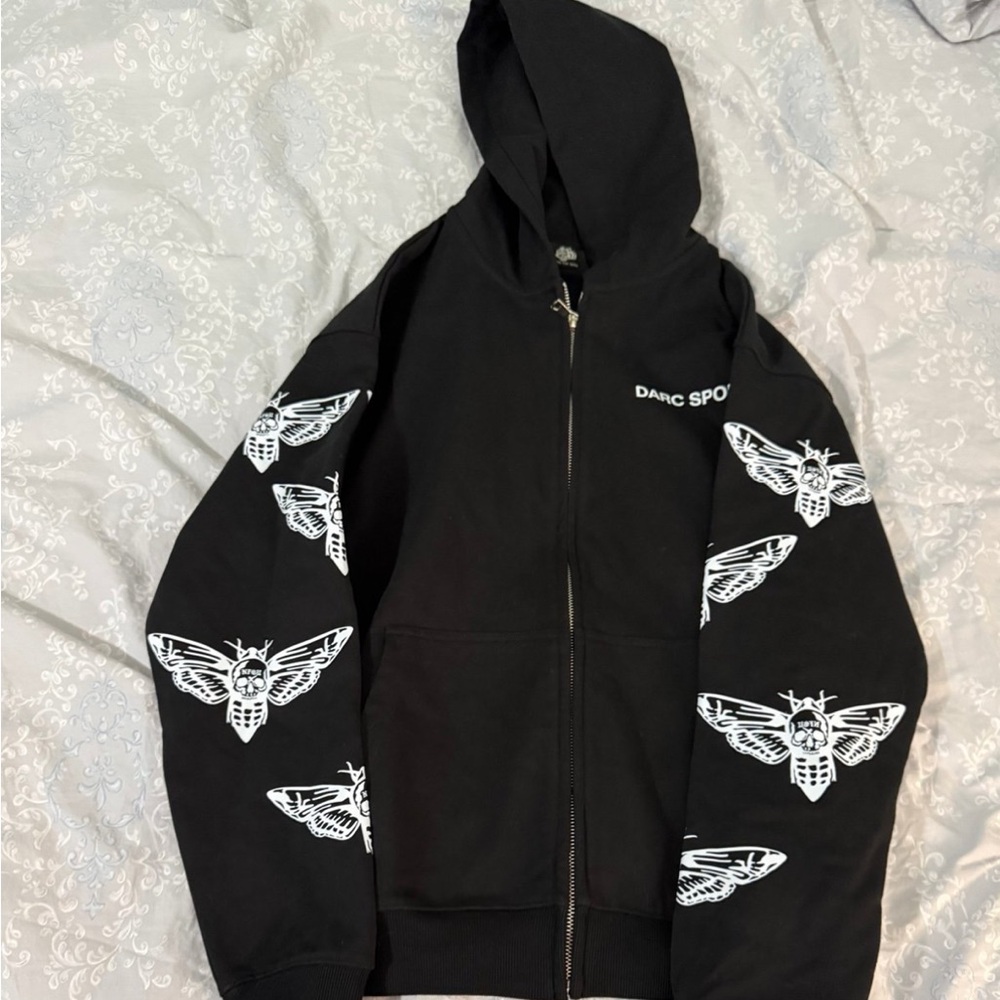 REBORN "CHAMBERS" ZIP HOODIE IN BLACK